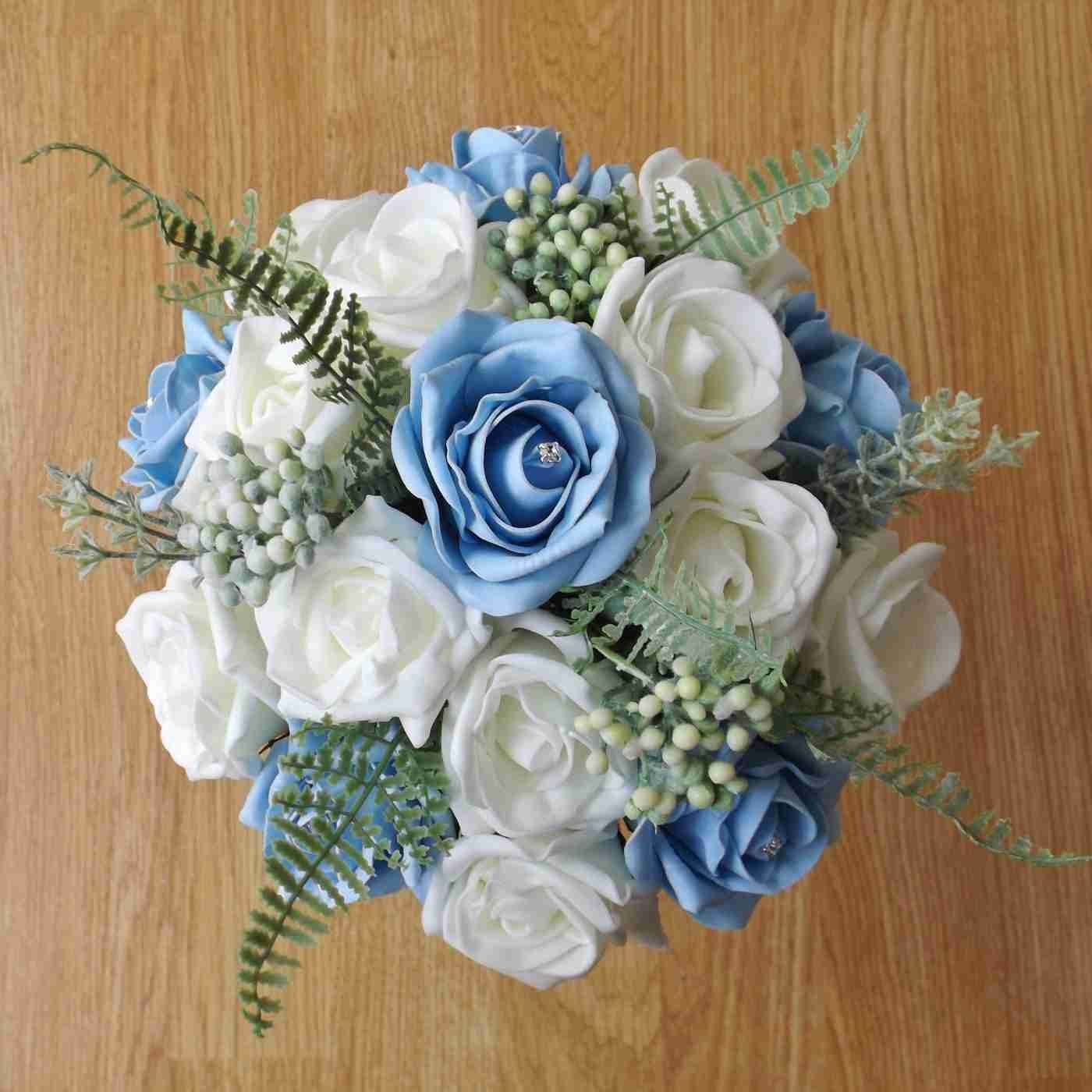 Light Blue Artificial Flower Collection - Artificial Wedding Flowers